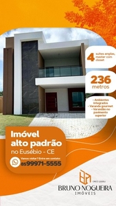 Duplex Nova com 4 suítes a venda no Jardins do Lago - Eusébio