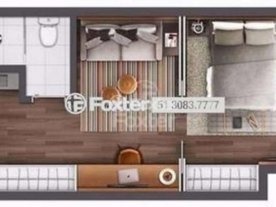 Flat com 1 quarto à venda na Estrada Linha Ávila, Pórtico, Gramado, 27 m2 por R$ 75.000
