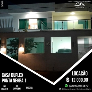 *Ponta Negra 1- Alugo Belíssima Casa Duplex Com Piscina