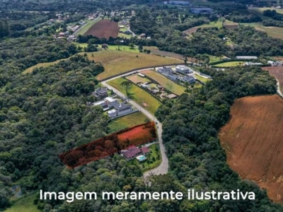 Terreno em condomínio fechado à venda na estrada da cachoeira, 1000, fazendinha, campo largo por r$ 895.000