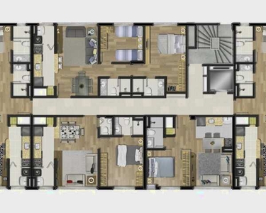 1 dormitório, 1 banheiros, 2 vagas na garagem, 34M² de Área Construída