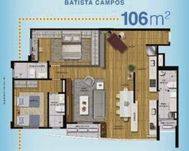 Vendo apartamento na Batista Campos - Torre Lumiar