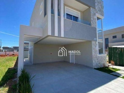 Casa com 3 dormitórios à venda, 200 m² por r$ 920.000,00 - cará-cará - ponta grossa/pr