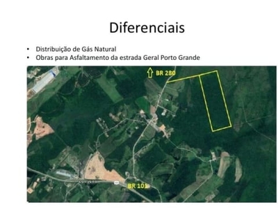 Terreno - área industrial, para venda em araquari/sc porto grande