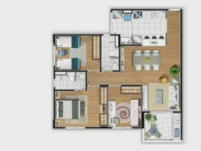 Apartamento com 2 Quartos e 2 banheiros à Venda, 78 m² por R$ 480.000