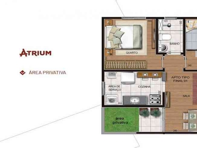 Apartamento com 2 quartos à venda no bairro Caiçaras, 51m²