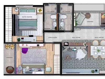 Apartamento com 2 quartos à venda no bairro Santa Efigênia, 63m²