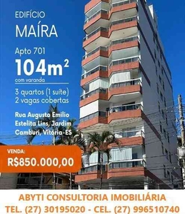 Apartamento com 3 quartos à venda no bairro Jardim Camburí, 104m²