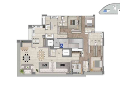 Apartamento com 4 quartos à venda no bairro Jardim das Mangabeiras, 329m²
