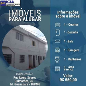 Quitinete com 1 quarto para alugar no bairro Jardim Guanabara, 47m²