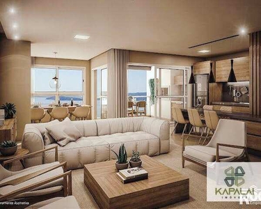 Apartamento Pé na areia com 3 dormitórios à venda, 92 m² por R$ 866.000 - Itacolomi - Baln