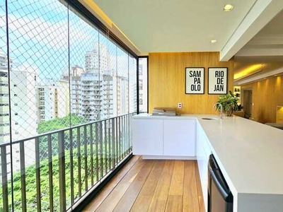Apartamento a venda no Campo Belo com 202 m² , 4 quartos sendo 3 suítes, 5 banheiros, 3 va