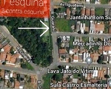 Lote asfalto, água e esgoto, 371 m²; Localizado entre avenida independência e huapa