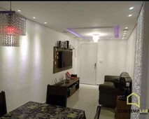 Apartamento com 2 dormitórios à venda, 54 m² por R$ 218.000 - Chico de Paula - Santos/SP