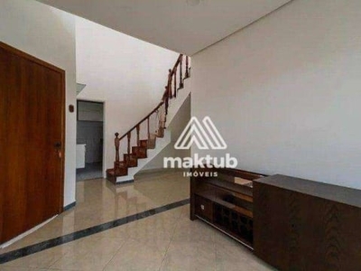 Cobertura com 3 dormitórios para alugar, 150 m² por r$ 3.960,00/mês - centro - santo andré/sp