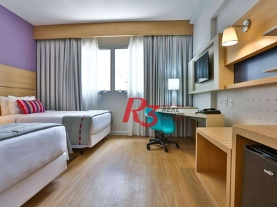 Flat com 1 dormitório à venda, 25 m² por r$ 350.000,00 - gonzaga - santos/sp