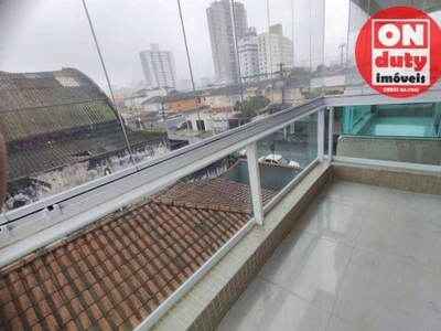 Kitnet com 1 dormitório para alugar, 26 m² por r$ 2.200,00/mês - macuco - santos/sp