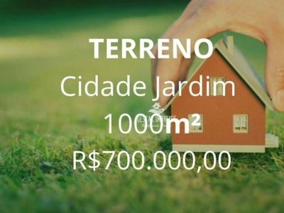 Terreno à venda, 1000 m² por r$ 700.000,00 - cidade jardim - uberlândia/mg