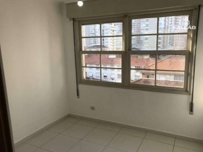 Apartamento com 1 dormitório, 40 m² - venda por r$ 257.000 ou aluguel por r$ 2.000/mês - gonzaga - santos/sp