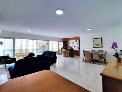Apartamento com 4 dormitórios para alugar, 224 m² por r$ 11.085,00/mês - pitangueiras - guarujá/sp
