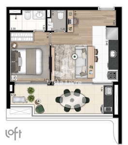 Apartamento à venda em Vila Romana com 50 m², 1 quarto, 1 suíte, 1 vaga