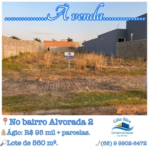 Terreno em Alvorada Ii, Lucas Do Rio Verde/MT de 10m² à venda por R$ 103.000,00