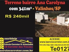 Terreno à venda no bairro Loteamento Residencial Ana Carolina em Valinhos