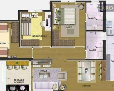 Apartamento com 3 dormitórios à venda, 77 m² por R$ 745.000,00 - Alto da Mooca - São Paulo