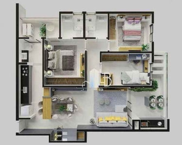 Apartamento com 3 quartos sendo 1 suíte à venda, 107 m² por R$ 700.000 - Santa Mônica - Ub