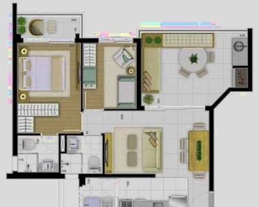 Apartamento para venda tem 67 m² 2 quartos sendo 1 suíte lazer completo Vila Mascote - S