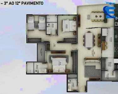 Aqui começa a sua história! Aptos em construção com 3 quartos, no Bairro Martins