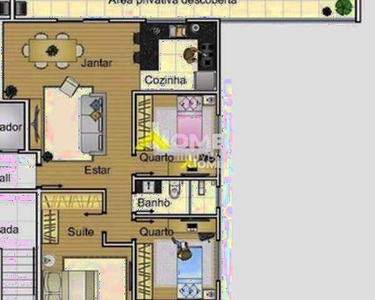 Área Privativa com 3 dormitórios à venda, 161 m² por R$ 740.000 - Barreiro - Belo Horizont