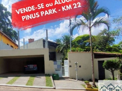 Casa com 3 dormitórios, 335 m² - venda por r$ 1.300.000,00 ou aluguel por r$ 8.932,00/mês - pinus park - cotia/sp