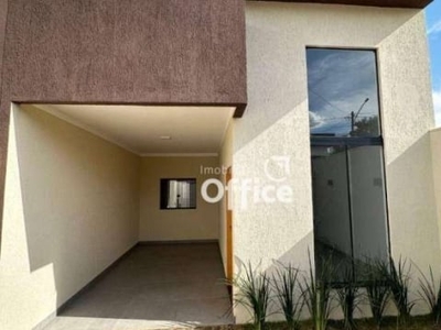 Casa com 3 dormitórios à venda, 104 m² por r$ 340.000,00 - residencial vale do sol - anápolis/go