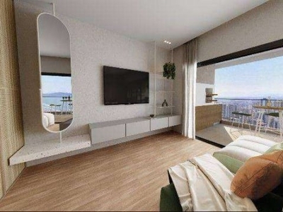Flat com 1 dormitório à venda, 45 m² por r$ 489.097,00 - vila tupi - praia grande/sp