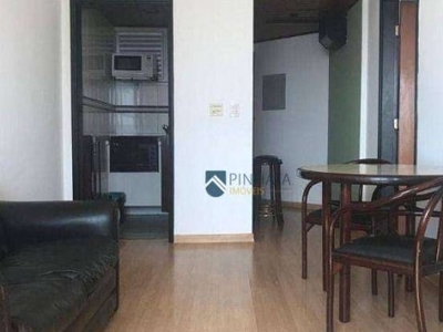 Flat com 1 dormitório para alugar, 48 m² por r$ 2.400,00/mês - centro - campinas/sp