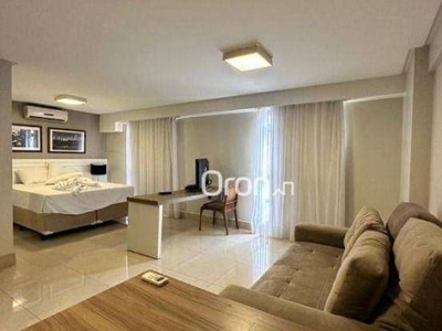 Flat mobiliado com 1 dormitório à venda, 38 m² por r$ 189.000 - setor oeste - goiânia/go