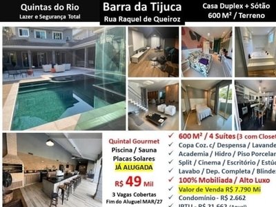 Alugo casa barra da tijuca quintas do rio 600m² 3