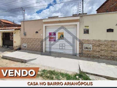 Vendo casa com dois quartos no bairro arianópolis