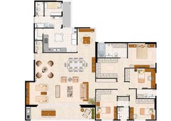 Apartamento com 4 quartos à venda no bairro Águas Claras, 203m²
