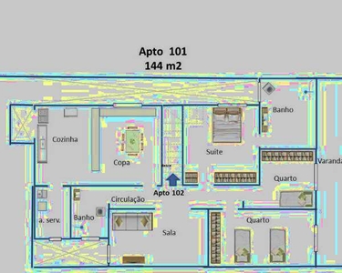 Alugo apt 3 quartos 140 m2 - perto alameda Shopping