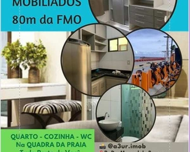 FMO a 100m do FLAT MOBILIADO e na Quadra da Praia de Bairro Novo