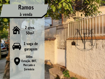 Apartamento Térreo Em Ramos Com Dois Quartos E Vaga, A 500m Da Estação De Ramos