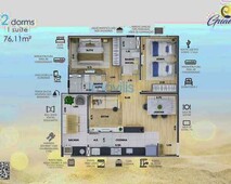 Apartamentos à venda - 2 e 3 dorms - 76 e 102 m² - Edifício Guaecá - Jardim das Nações - T