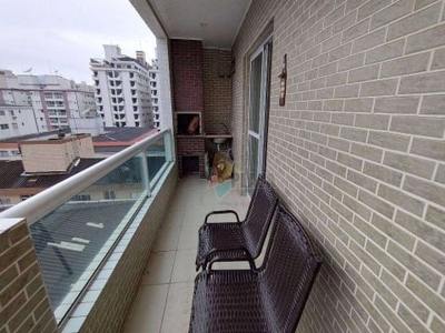 Apartamento com 1 dormitório para alugar, 55 m² por r$ 2.300,00/mês - canto do forte - praia grande/sp