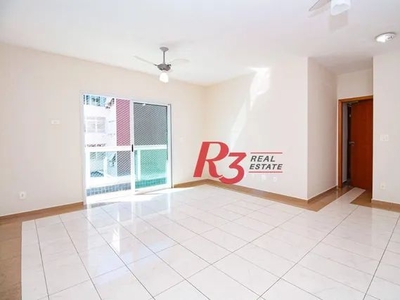 Apartamento com 3 dormitórios para alugar, 101 m² por R$ 5.000,00/mês - Embaré - Santos/SP