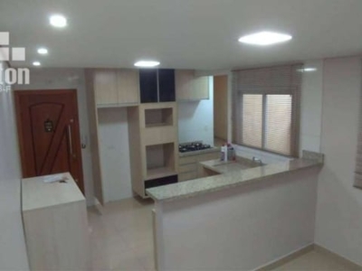 Cobertura com 2 dormitórios, 100 m² - venda por r$ 430.000,00 ou aluguel por r$ 1.870,00/mês - utinga - santo andré/sp