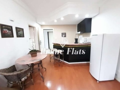 Flat disponível para locação no le bougainville em alphaville, com 40m², 1 dormitório e 1 vaga de garagem