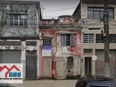 Terreno à venda, 200 m² por r$ 390.000,00 - vila nova - santos/sp
