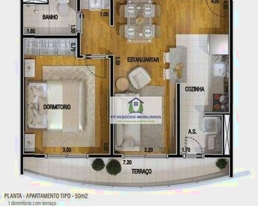 Apartamento com 1 dormitório à venda, 50 m² por R$ 183.000 - Centro - São José do Rio Pret